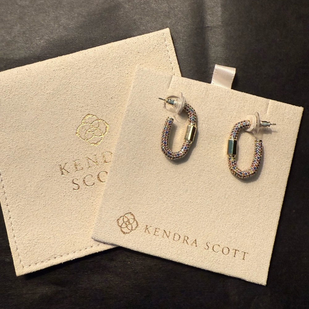 Kendra Scott Emery Gold Hoop Earrings in Multi Mix